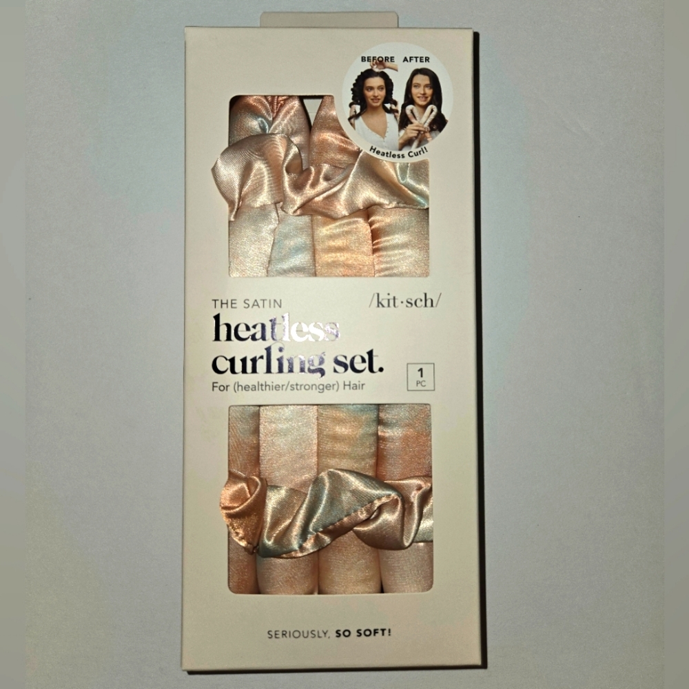 NEW Kitsch satin heatless hair curling set